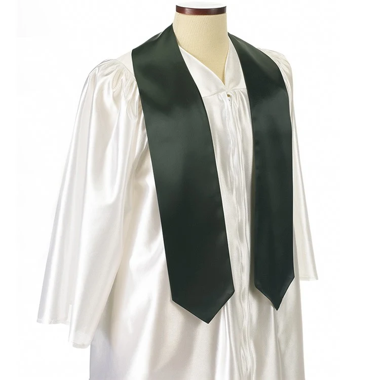 Hunter Green 60" Graduation Stole 1