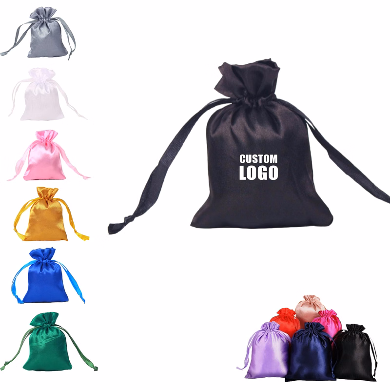 MOQ 10 pcs Dustproof Satin Jewelry Bag