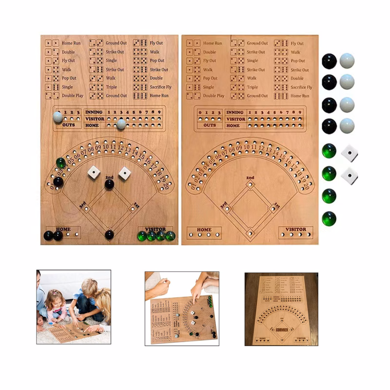 Baseball Dice Board Game Wood