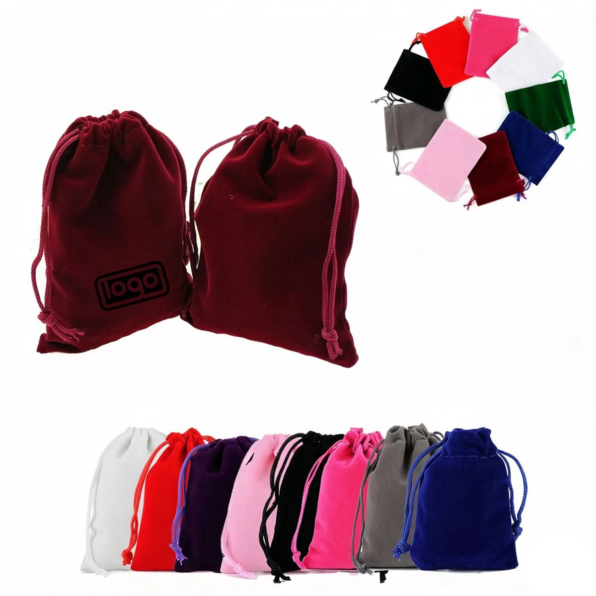 Velvet Drawstring Jewelry Pouch 1