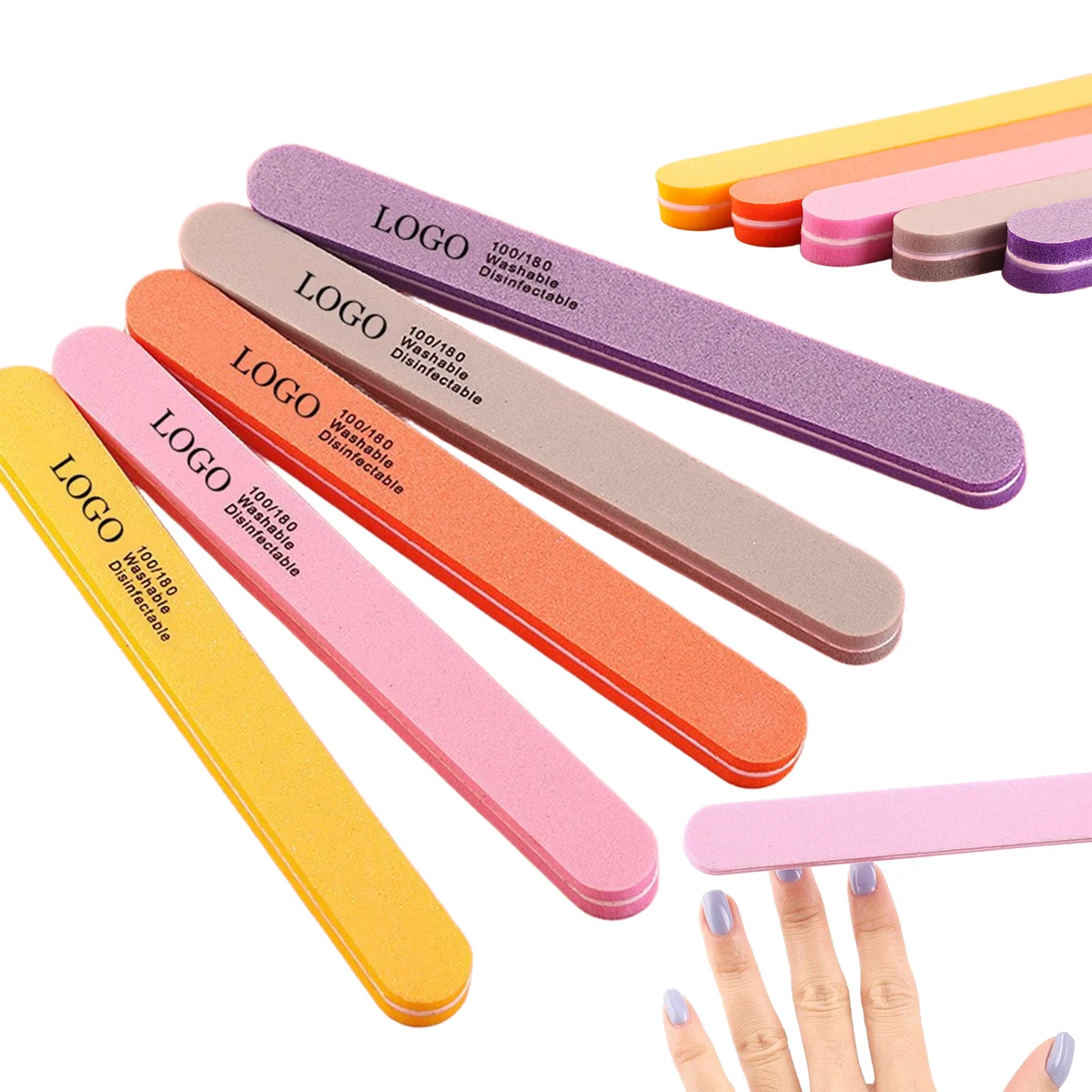 7" Double Sided Usable Nail File MOQ 100PCS 1
