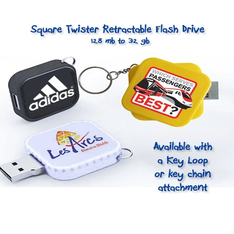 Square Twister Flash Drive / USB - 8 GB Memory 1