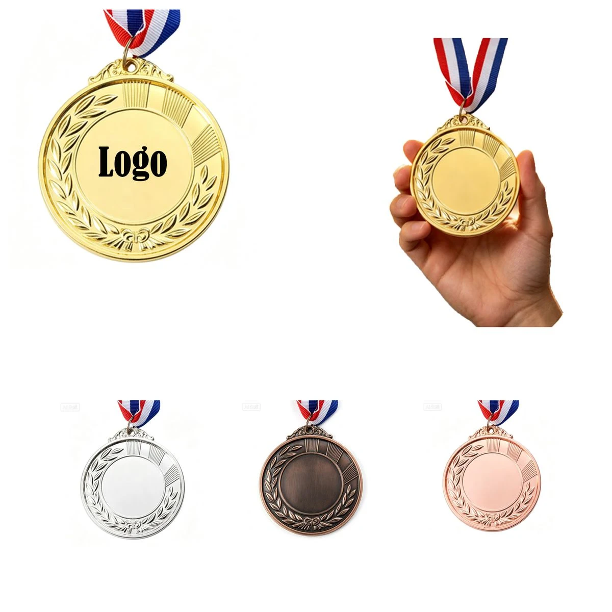 Custom Sports Medals with Vibrant Ribbon and Premium Zinc 1