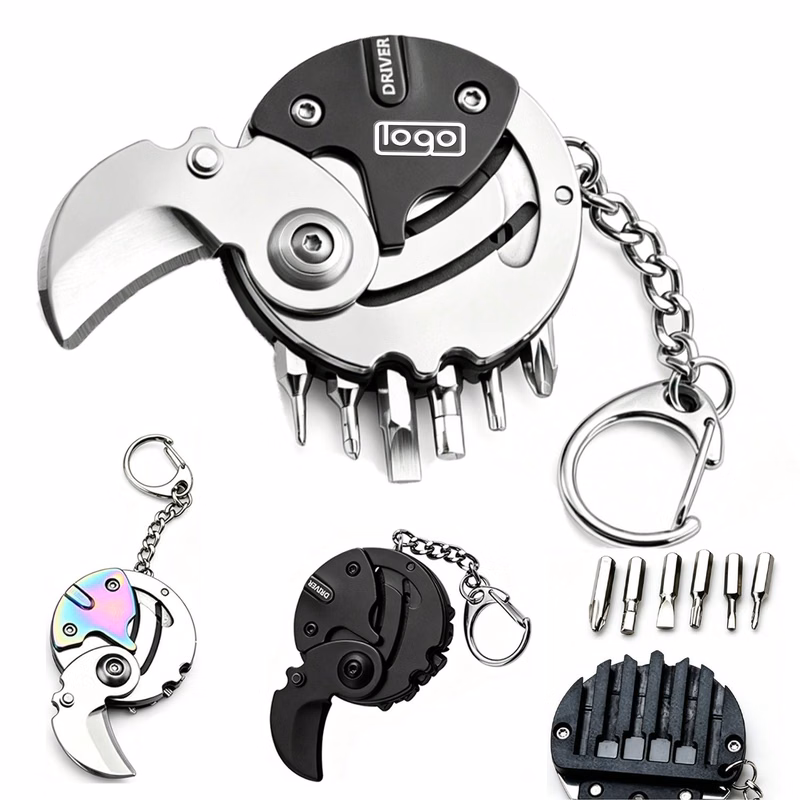 Outdoor 7 In 1 Mini Folding Multi-Function Tool