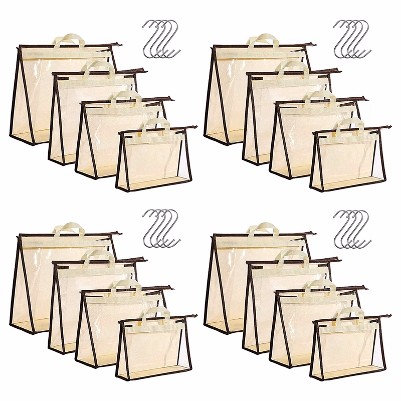 4Pcs Clear Handbag Storage Organizer