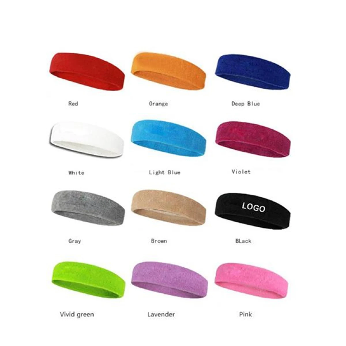 Terry Headband with Direct Embroidery 1