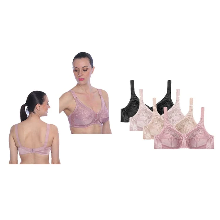 Women's Minimizer Bras - Floral Stitch 34B-38C Wireless 1