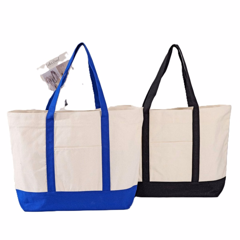 10 Oz. Contrast-Trim Cotton Canvas Tote