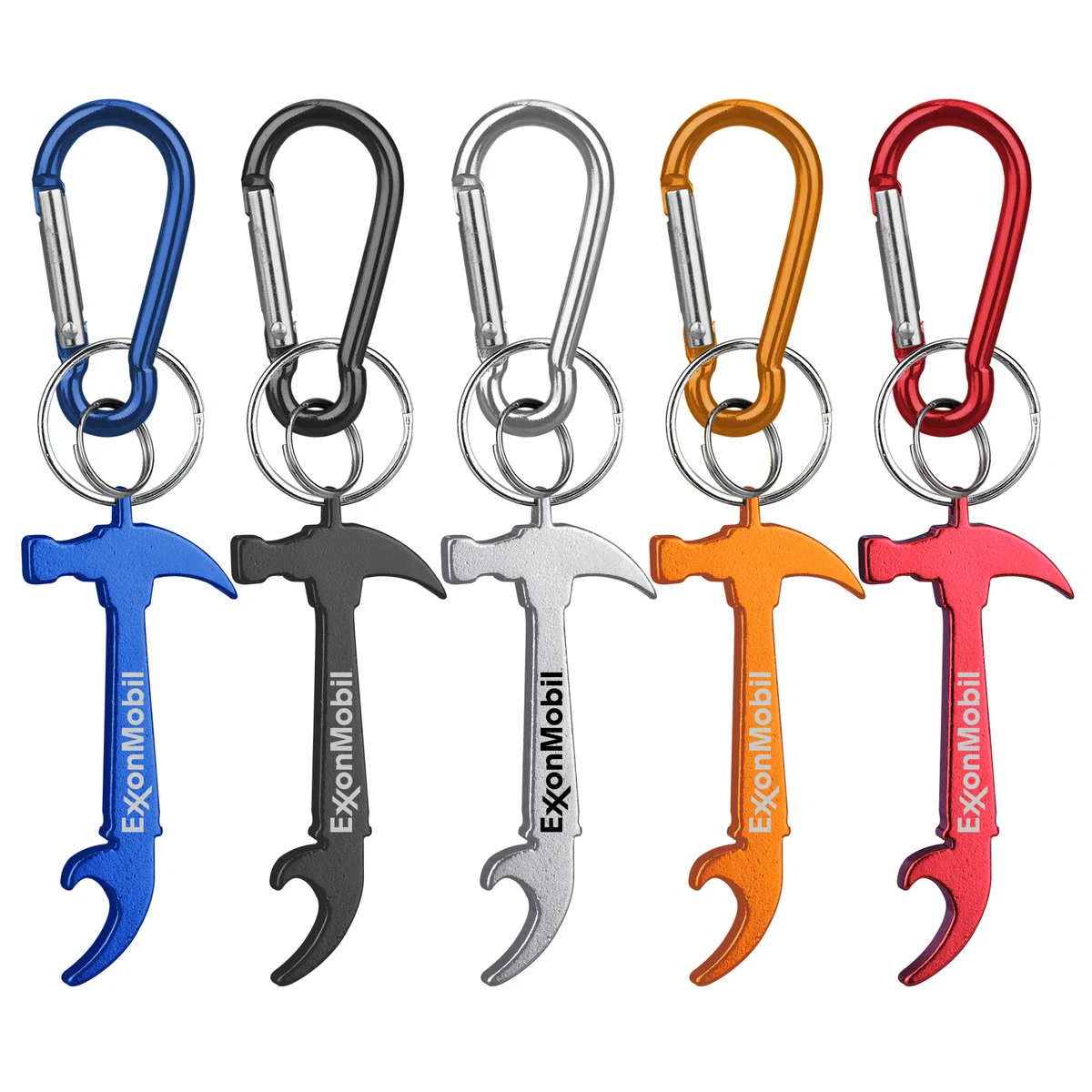 Hammer Shaped Bottle Opener Key Holder and Carabiner 1