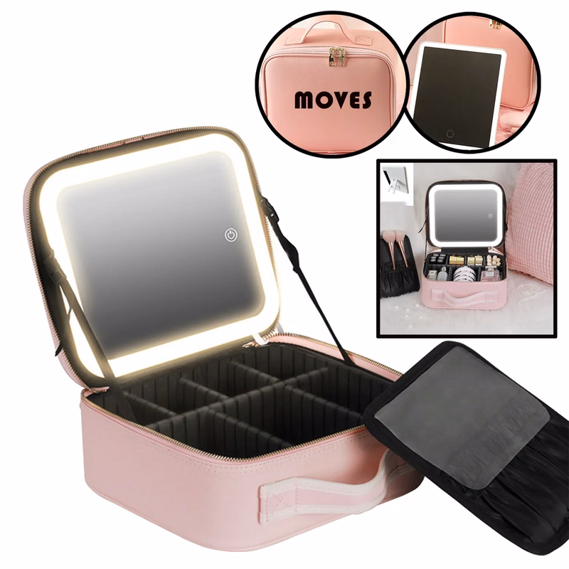 Large Cosmetic Bag With Lamp And Mirror