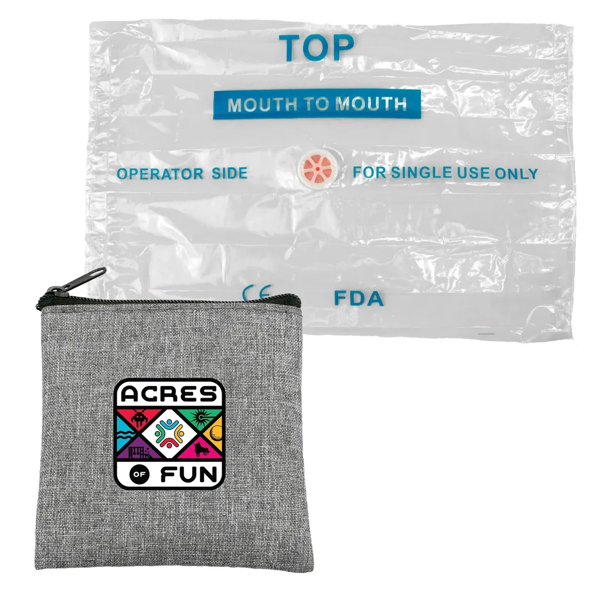 Recycled Pouch CPR Face Shield Set 1