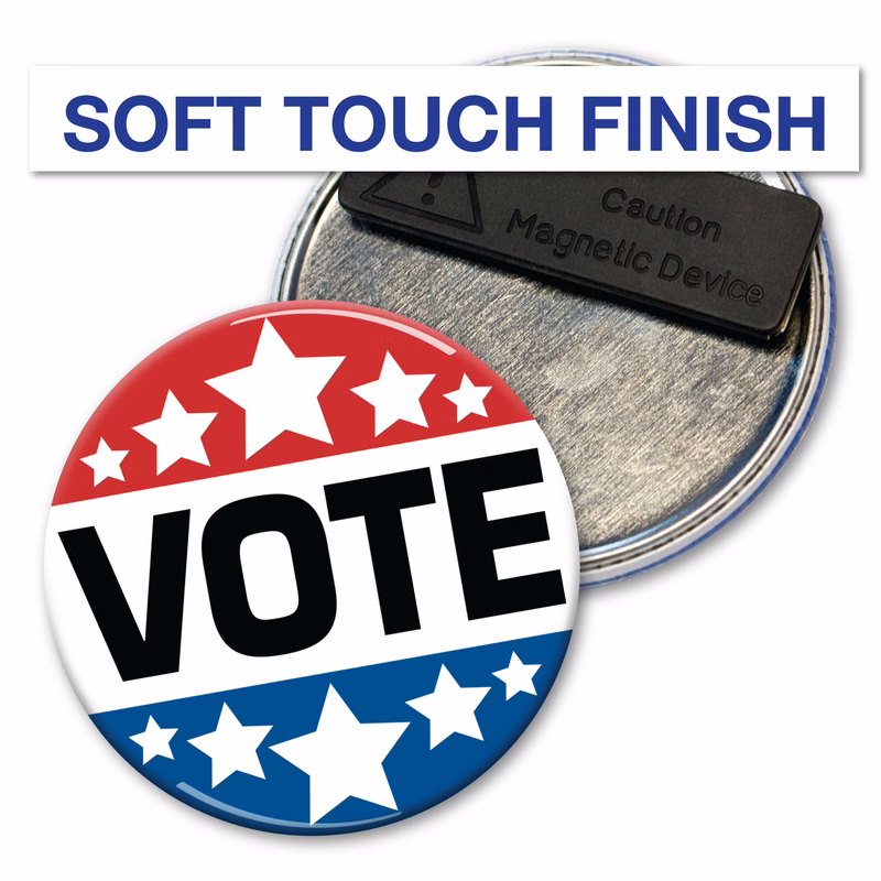 Soft Touch Circle Button - 3" - Badge Backing