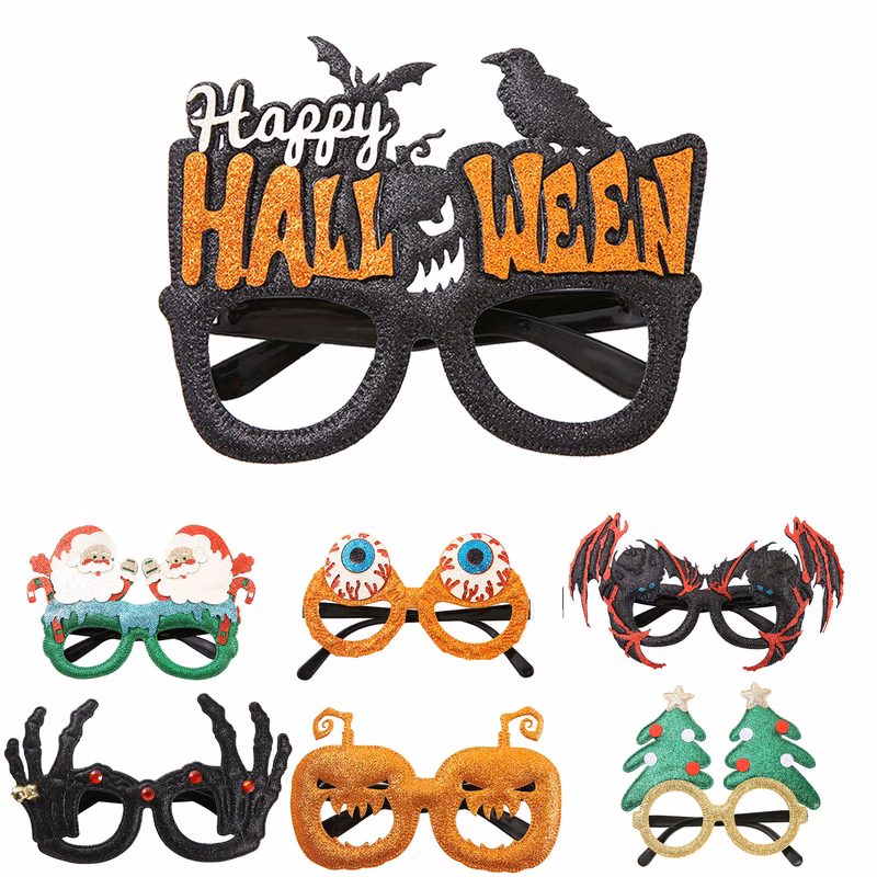 Halloween Glasses with Phantom Pumpkin Design