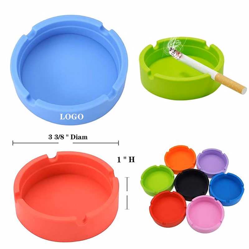 Round Shaped Food Grade Silicone Ashtray
