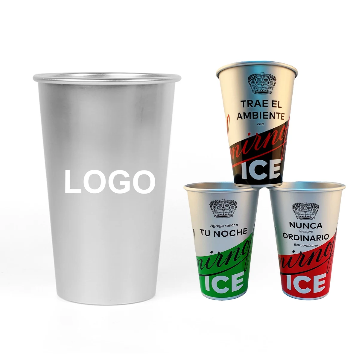 12Oz. Full Color Logo Aluminum Cup 1