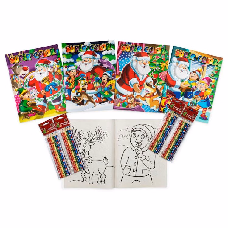 Christmas Bundle - Coloring Books and Colored Pencils