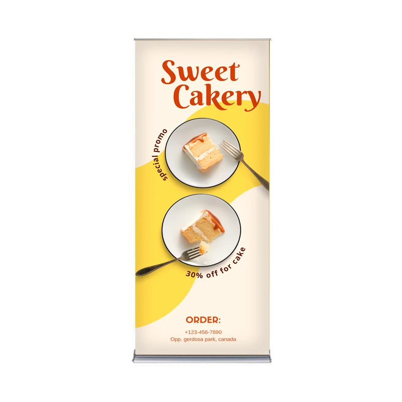 36"W x 80"H Monza™ Trak™ Retractable Banner Stand Kit, Fabric 1