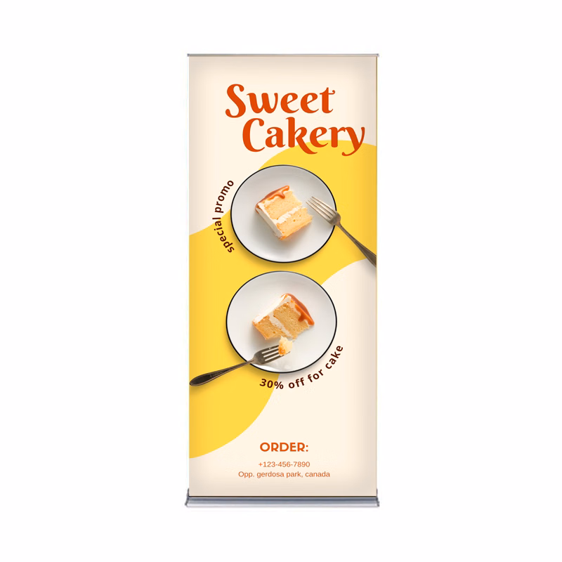 36"W x 80"H Monza™ Trak™ Retractable Banner Stand Kit, Fabric