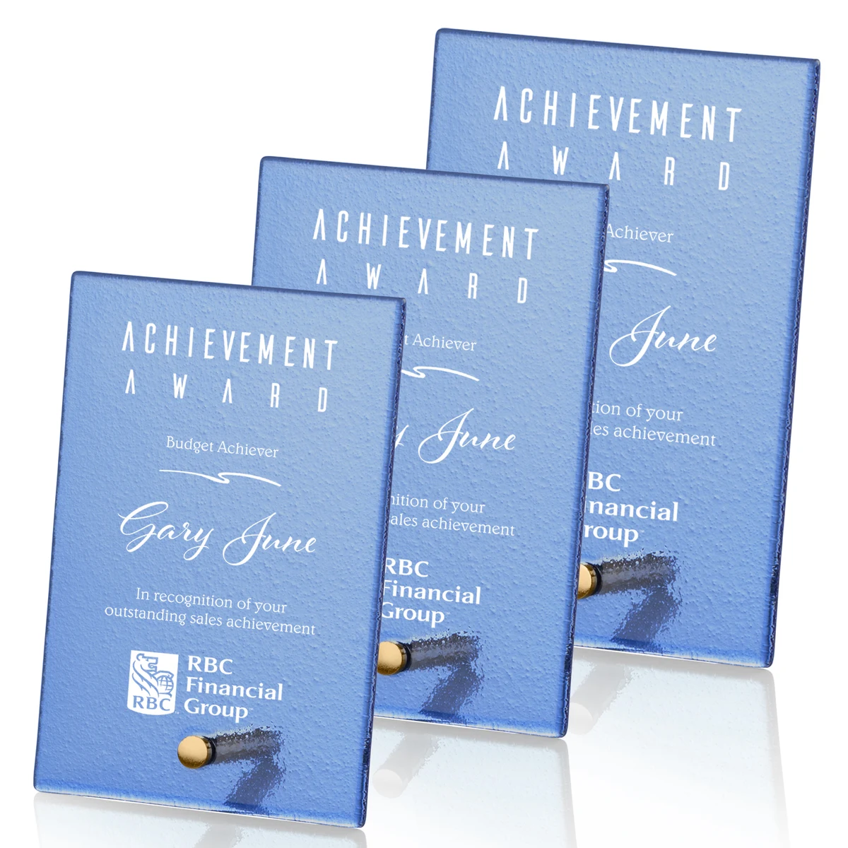 Atchison Blue Rectangle Award - Gold 1
