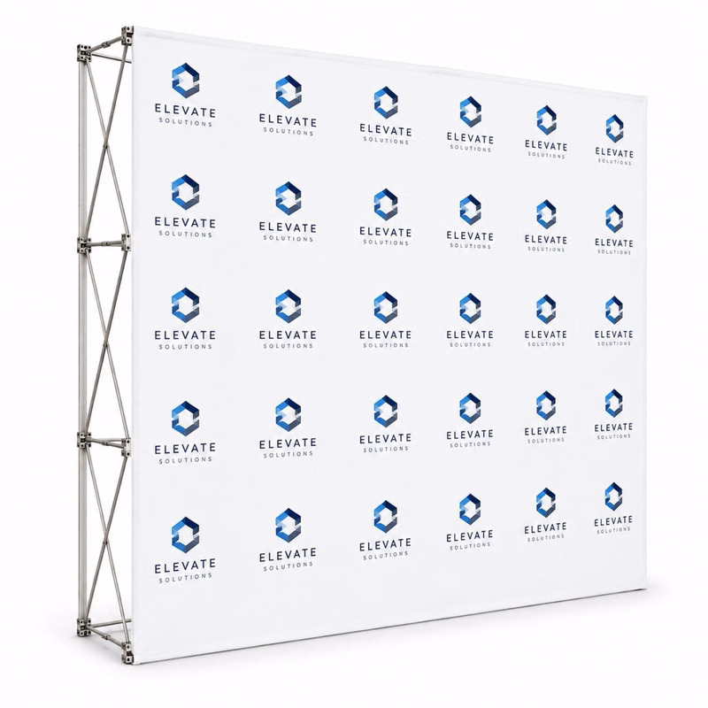 48 Hr Quick Ship - 7.5' Straight Wall Full Height Tension Fabric Pop-up Display Kit, NO SETUP CHARGE