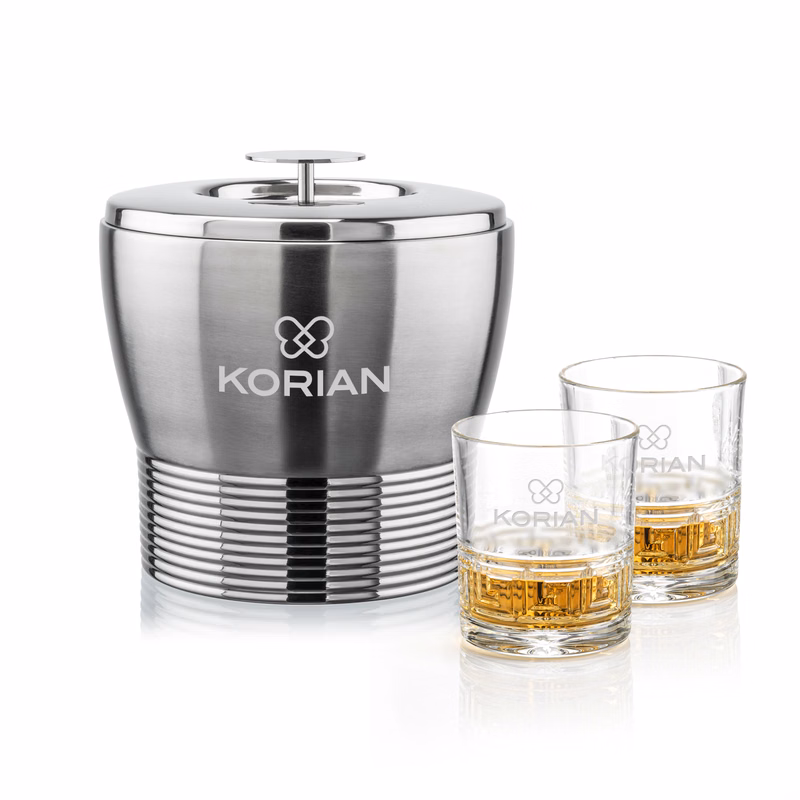 Genoa Ice Bucket & Libretto On-the-Rocks Set