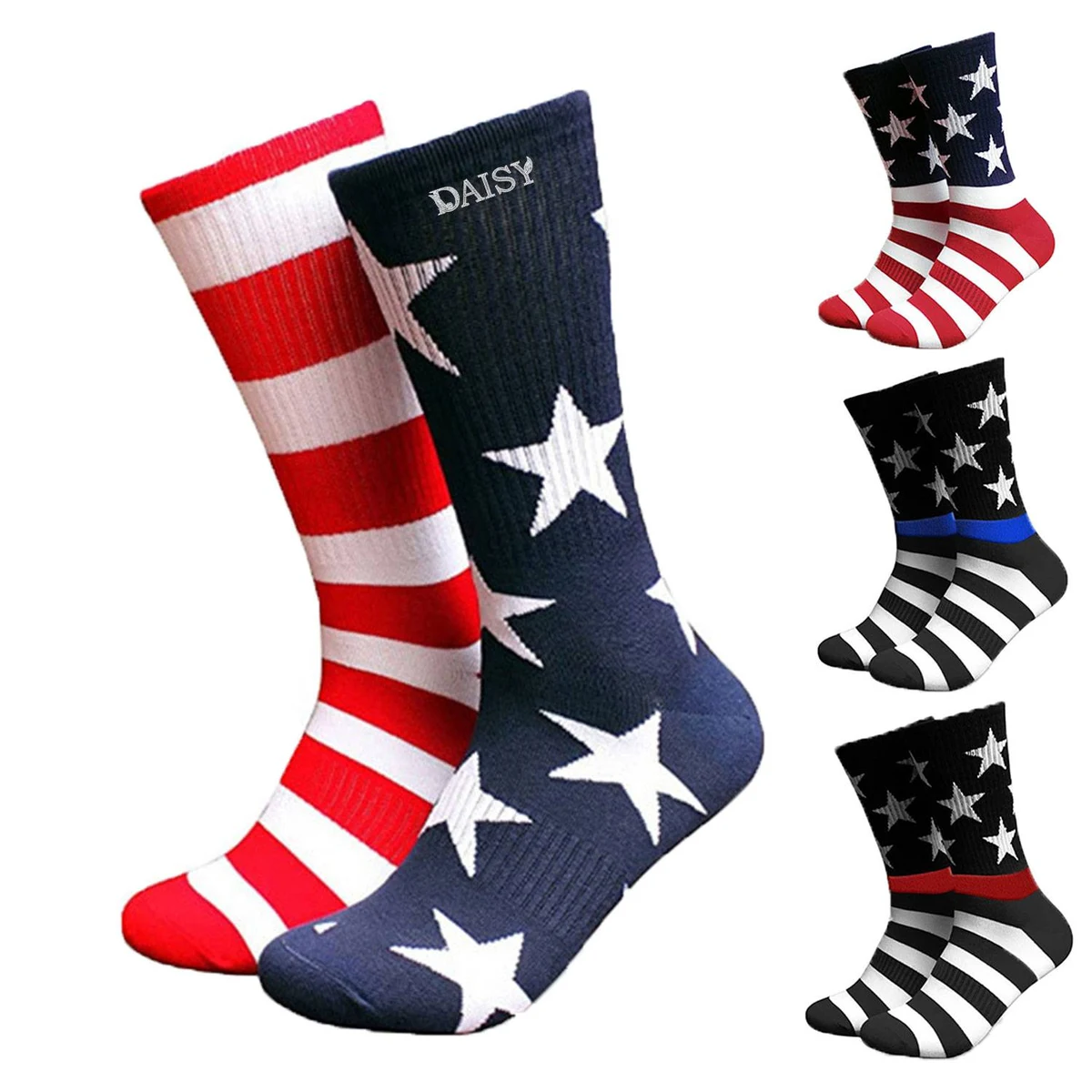Unisex Cotton American Flag Socks 1