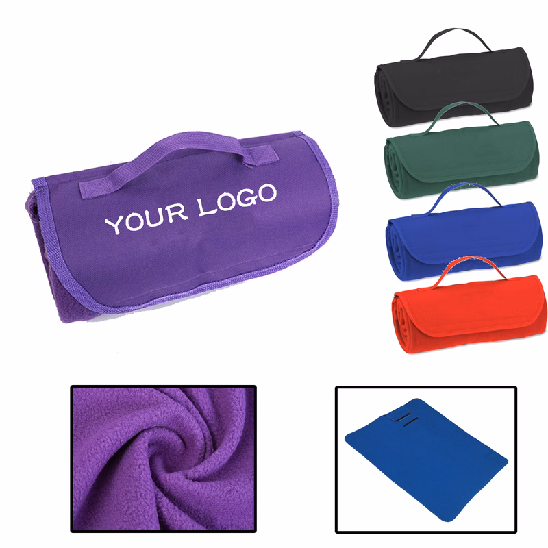 MOQ 20 PCS Promotional Rollable Throw Blanket