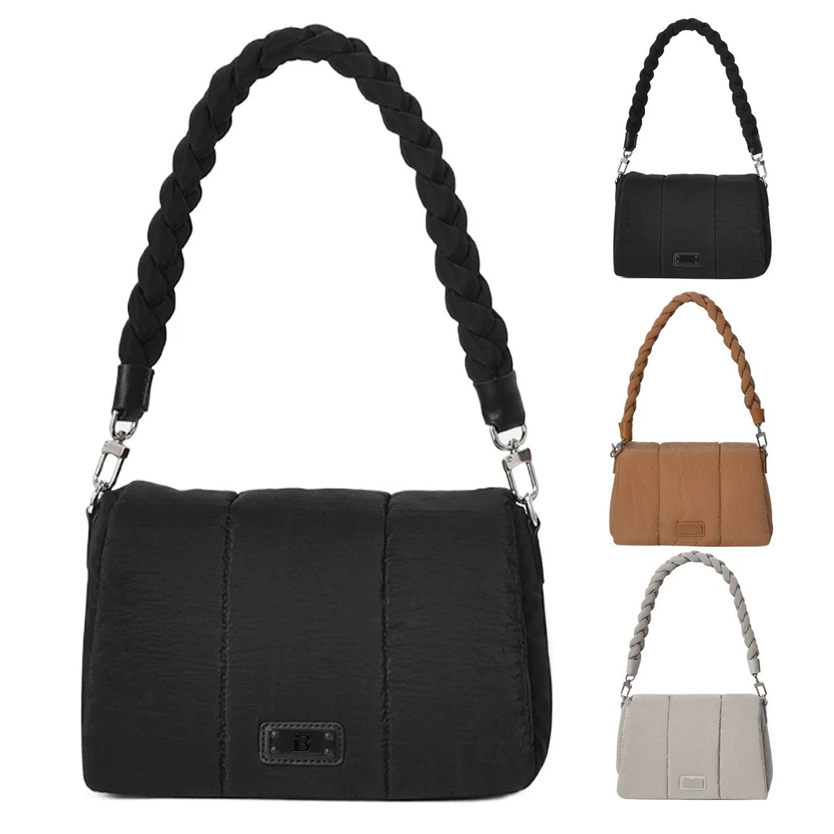 Lightweight Nylon Shoulder Bag w/ Detachable Strap 1