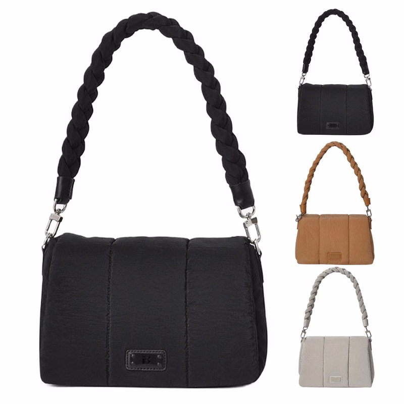 Lightweight Nylon Shoulder Bag w/ Detachable Strap