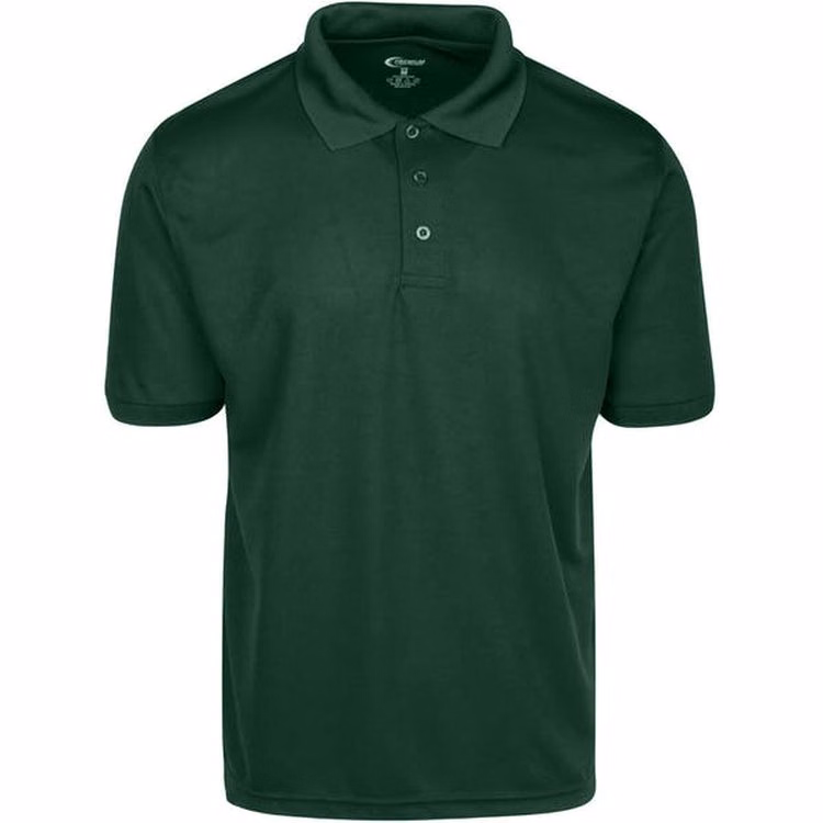 Men's Polo Shirts - Hunter Green XL Moisture Wicking