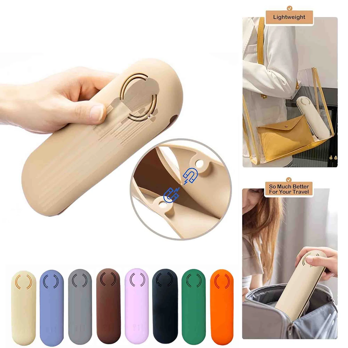 Magnetic Closure Silicone Makeup Brush Holder 1