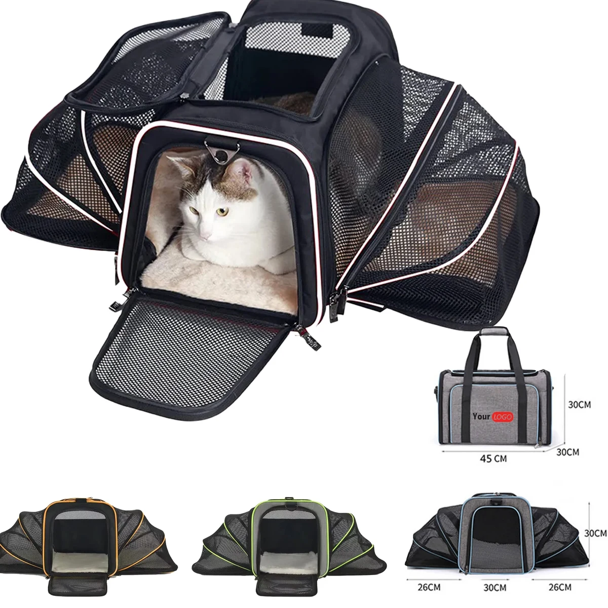 Folding Breathable Cat Dog Travel Pet Carrier Tote Bag 1