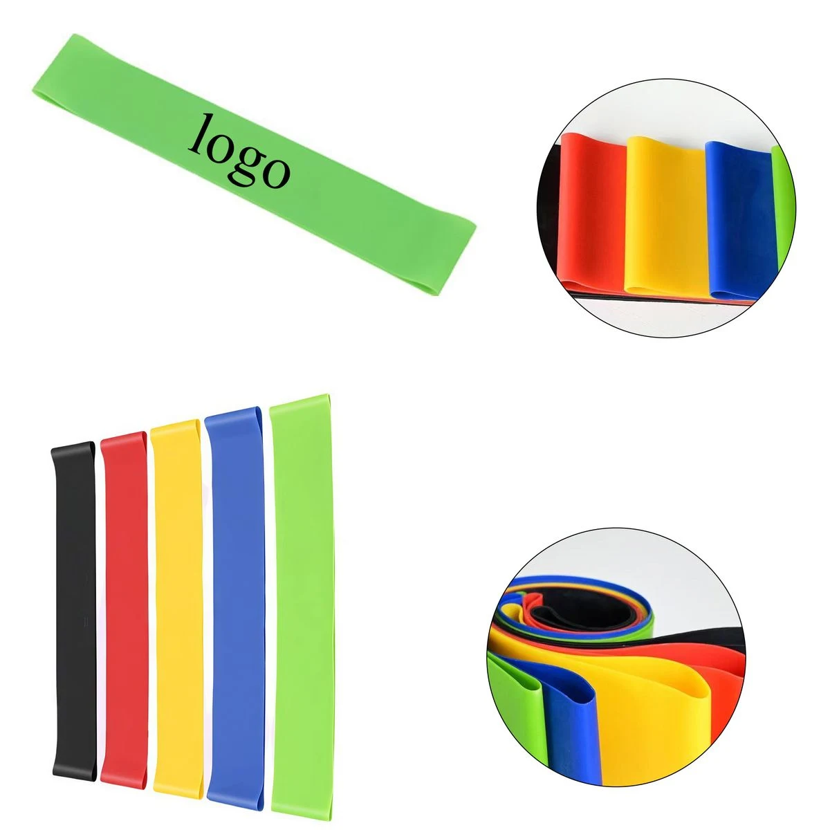 Custom Printed Fitness Resistance Band Promotional Gift Set 1