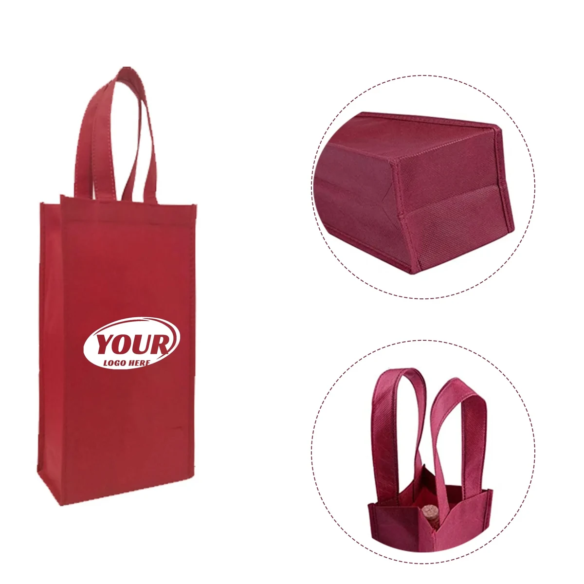 Non-Woven Single Wine Bottle Bag 1