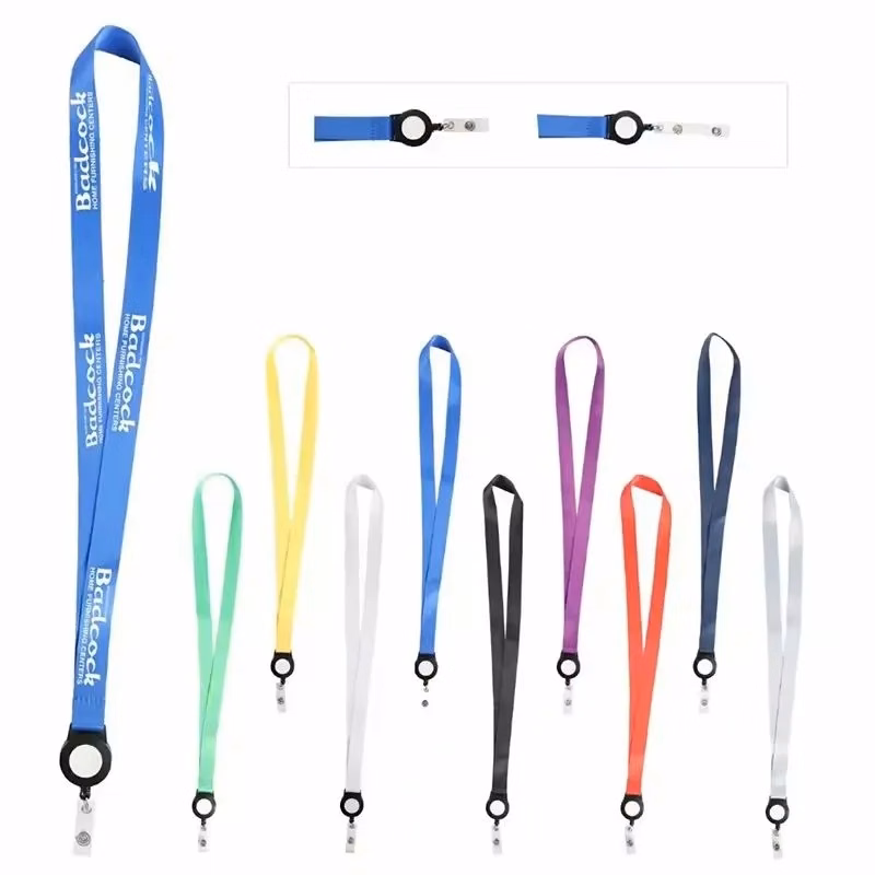 Custom Polyester Lanyard Combo with Retractable Badge Reel