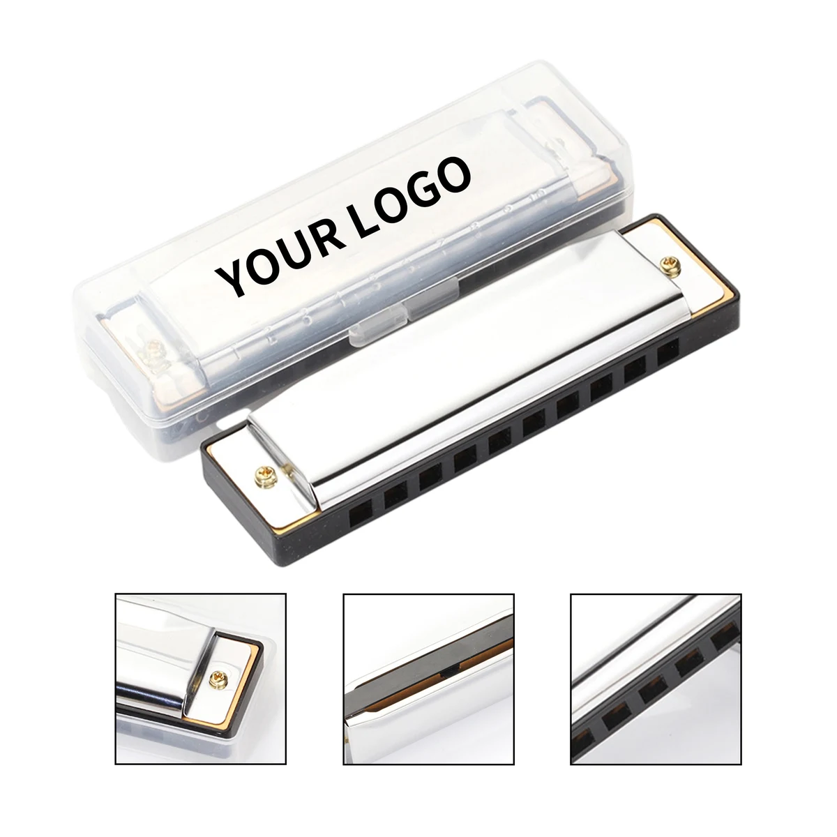 Professional 10 Hole Diatonic Harmonica With Protective Case 1