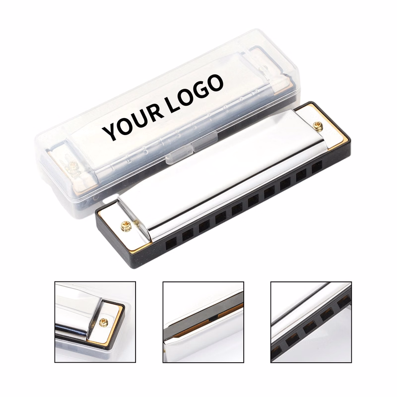 Professional 10 Hole Diatonic Harmonica With Protective Case