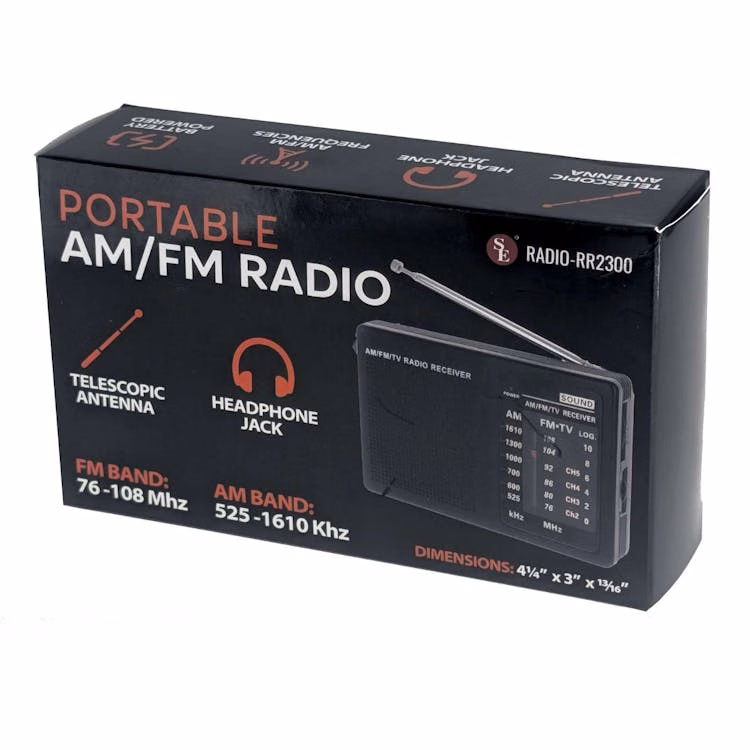 Portable Radio with Antenna - AM/FM