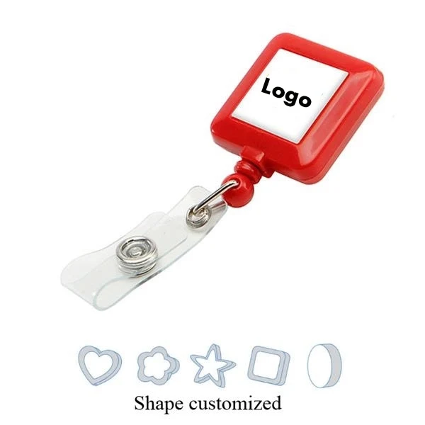 Plastic Retractable Square Badge Reel 1