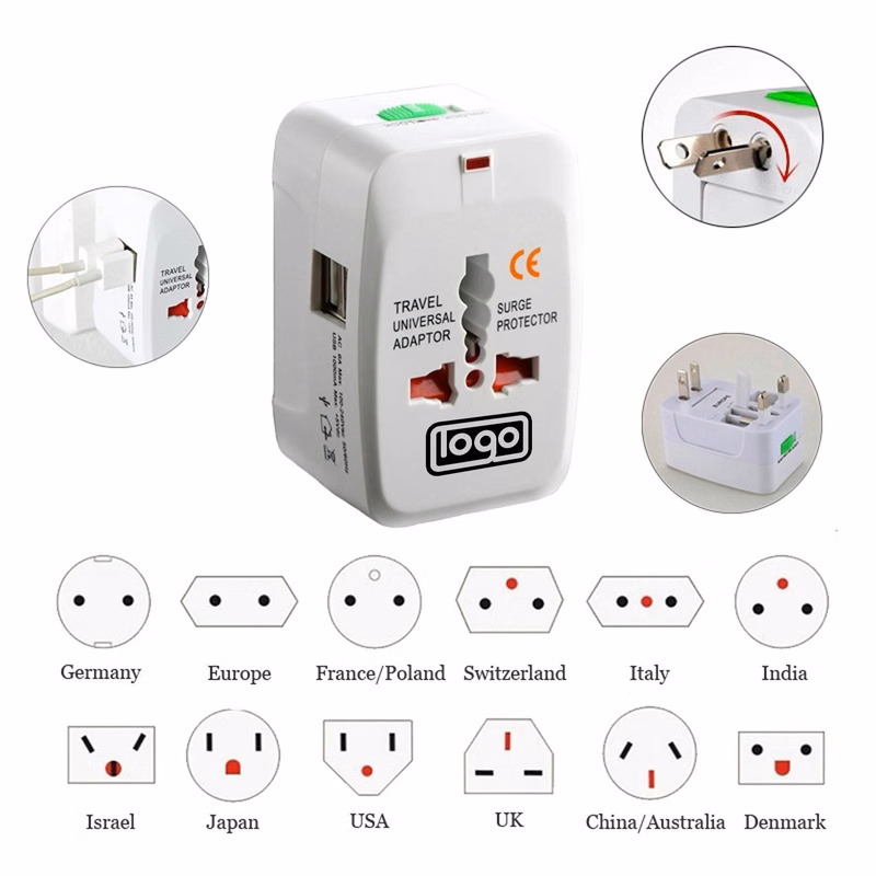 Universal Travel Adapter w/ Dual USB Ports