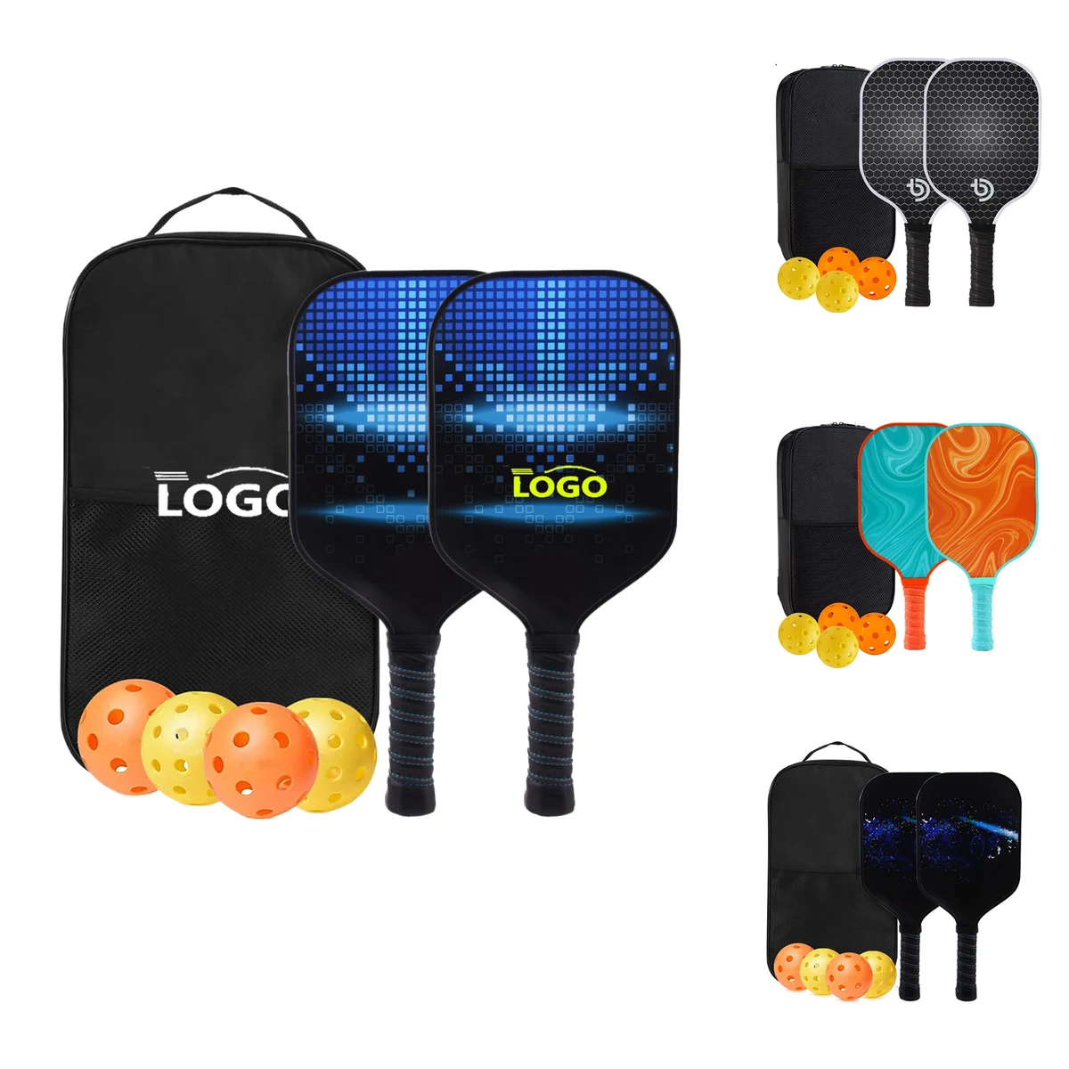 Fiberglass Carbon Pickleball Paddle Kit 1