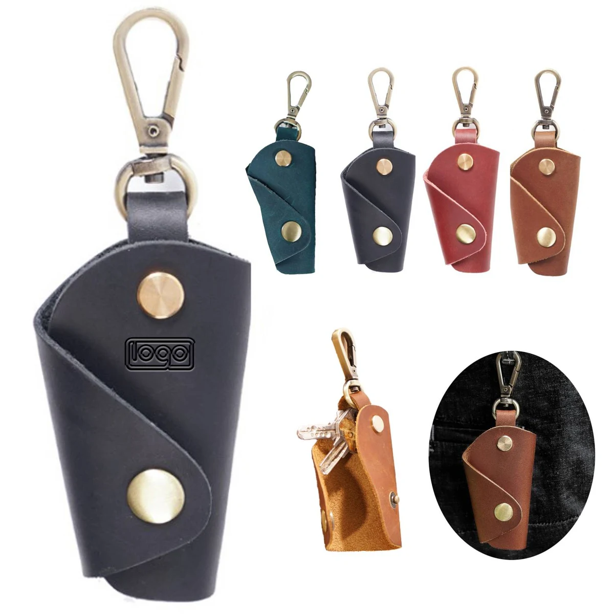 Genuine Leather Mini Keyholder 1