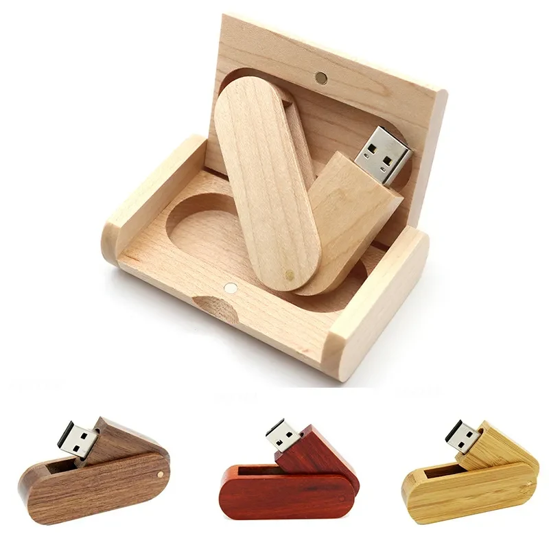 Wooden Oval 16Gb Usb Flash Drive 1