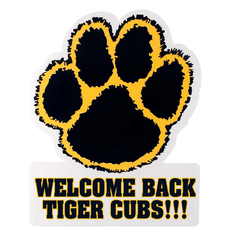 Paw and Nameplate Yard Sign, Screen Printed 1