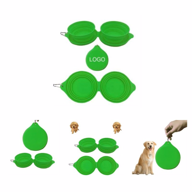 Double Collapsible Dog Food and Water Bowls