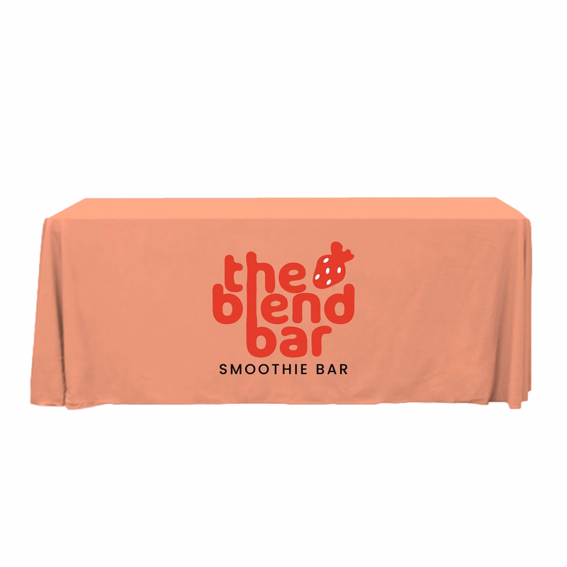 6 ft. Throw PolyPoplin Table Cover (Full Color Logo)