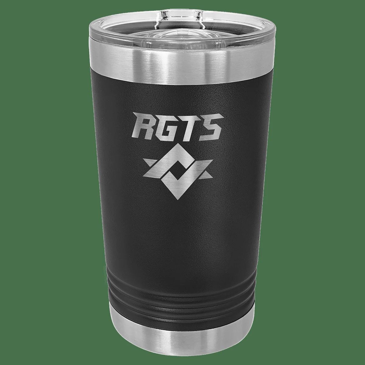 16 oz. Black Laser Engraved Polar Camel Pint Tumbler w/Slider Lid 1