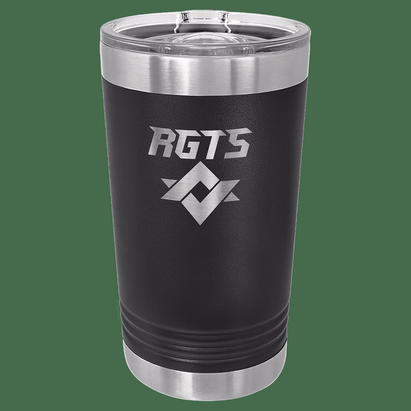 16 oz. Black Laser Engraved Polar Camel Pint Tumbler w/Slider Lid