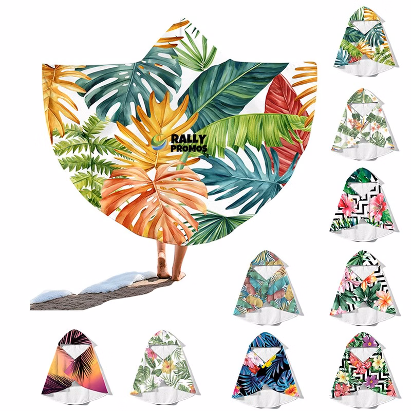 51 x 39.4" Hooded Beach Towel Surf Poncho