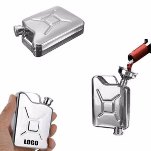 Oil Tank Shaped 5oz Stainless Steel Flask With Handle